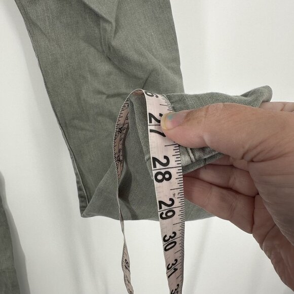 Madewell 9" High Rise Skinny Jean Size 26 Button Fly Garment Dyed Dried Olive - Picture 8 of 8